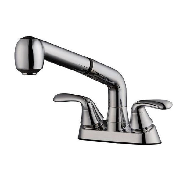 Home Plus Home Plus 4909743 Traditional Two Handle Chrome Pull Out Laundry Faucet 4909743